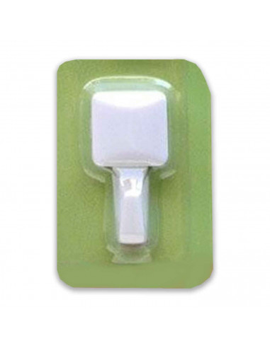 Set de cuelga fácil, 2 cuelga fácil, plástico resistente, clavos incluidos. Color blanco. 15 x 9 x 1,5 cm.