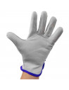 Guantes de trabajo de piel flor de vacuno, resistentes a la abrasión, protección, conductor, construcción, jardinería, adulto, g