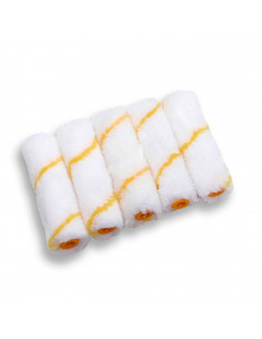Set de recambios para rodillos, fabricado en poliéster, 5 unidades, longitud de 10 cm. Ideal para el pintado en casa o trabajo.