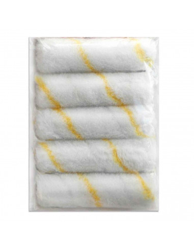 Set de recambios para rodillos, fabricado en poliéster, 5 unidades, longitud de 10 cm. Ideal para el pintado en casa o trabajo.