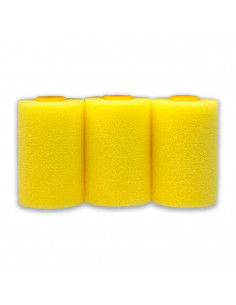 Set de recambios para rodillos, fabricado en espuma, 3 unidades, longitud de 5 cm. Ideal para el pintado en casa o trabajo.
