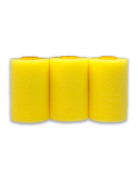 Set de recambios para rodillos, fabricado en espuma, 3 unidades, longitud de 5 cm. Ideal para el pintado en casa o trabajo.