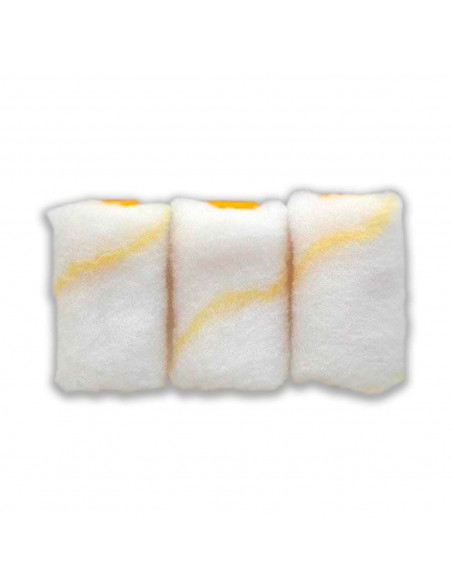 Set de recambios para rodillos, fabricado en poliéster, 3 unidades, longitud de 5 cm. Ideal para el pintado en casa o trabajo.