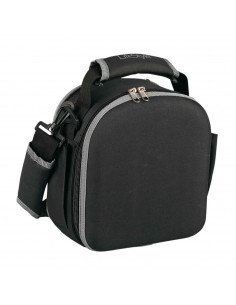 LifeStyle - Bolsa térmica para alimentos con 2 compartimentos y de 23 x 22 x 13,5 cm y 2 recipientes y 2 servilletas de tela. Fi