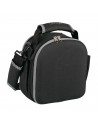 LifeStyle - Bolsa térmica para alimentos con 2 compartimentos y de 23 x 22 x 13,5 cm y 2 recipientes y 2 servilletas de tela. Fi