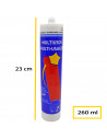 Tradineur - Sellador de silicona en cartucho, incluye cánula, anti-moho, flexible, cocina, baño, ventanas, juntas, alicatados, m