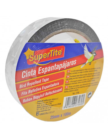 SuperTite - Cinta espantapájaros reflectante, repelente de aves brillante para colgar en ventanas, balcones, jardines, huertos,