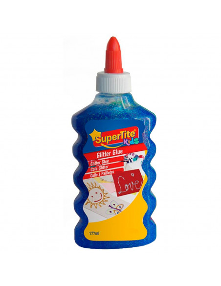 SuperTite - Pegamento con purpurina infantil, sin disolventes, manualidades, proyectos escolares, bellas artes, apto para niños,