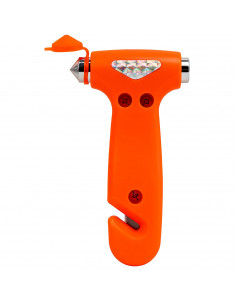 Martillo de emergencia para coche con cortacinturones, herramienta de escape, rompe cristales, ventanillas de automóviles, naran
