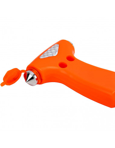 Martillo de emergencia para coche con cortacinturones, herramienta de escape, rompe cristales, ventanillas de automóviles, naran