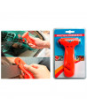 Martillo de emergencia para coche con cortacinturones, herramienta de escape, rompe cristales, ventanillas de automóviles, naran