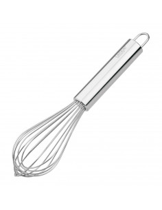 Tradineur - Batidor de varillas de acero inoxidable de 25 cm especial cocina y reposteria. Varilla de acer inox para repostería