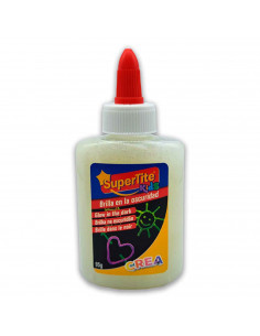 Pegamento escolar de 95 ml, brilla en la oscuridad, Cola luminiscente, Autorecargable, Más de 1h de duracion. Color surtido.
