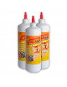Pegamento escolar de 1 kg cola blanca. Pega: Madera, papel, cartón, tejidos, cuero, corcho, etc. Trasparente tras secado.