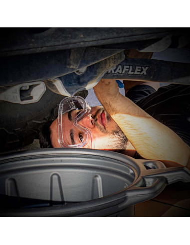Gafas de seguridad, protector de ojos, prevención y seguridad, fabricado en PVC. No protegen contra los rayos UV. 7 x 15,5 x 5,5