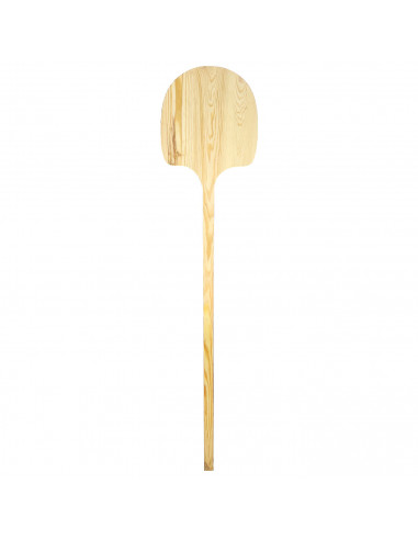 Tradineur -  Pala de madera para pan y pizzas, superficie de 34,4 x 33,5, mango largo, ideal para hornos de leña profundos, pana
