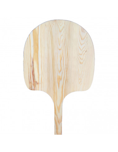 Tradineur -  Pala de madera para pan y pizzas, superficie de 34,4 x 33,5, mango largo, ideal para hornos de leña profundos, pana