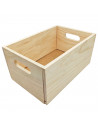 Caja de almacenamiento de madera con asas, caja rectangular decorativa, almacenaje documentos, juguetes, herramientas, comida, r