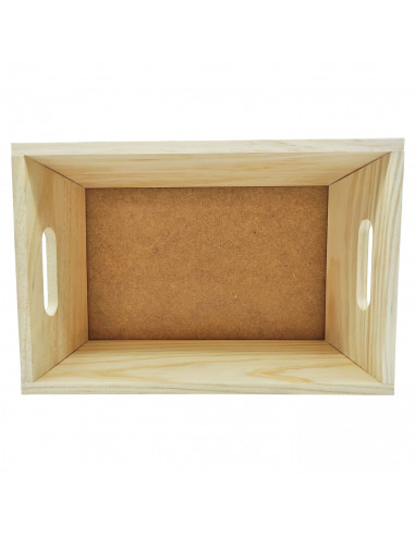 Caja de almacenamiento de madera con asas, caja rectangular decorativa, almacenaje documentos, juguetes, herramientas, comida, r