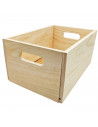 Caja de almacenamiento de madera con asas, caja rectangular decorativa, almacenaje documentos, juguetes, herramientas, comida, r