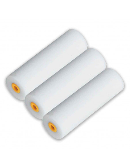 pack de recambios para rodillos, fabricado en espuma, 3 unidades, longitud de 10 cm. Ideal para el pintado en casa o trabajo. Co
