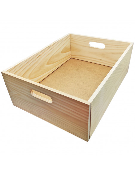Caja de almacenamiento con asas, madera, caja rectangular decorativa, almacenaje documentos, juguetes, herramientas, comida, rop Caja de almacenamiento con asas, madera, caja rectangular decorativa, almacenaje documentos, juguetes, herramientas, comida, rop