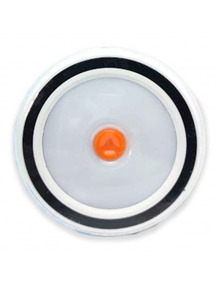 Lámpara portátil redonda LED, 8 cm de diámetro, pilas incluidas. Mas de 100 horas de vida útil. Lámpara portátil redonda LED, 8 cm de diámetro, pilas incluidas. Mas de 100 horas de vida útil.