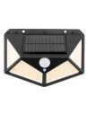 Lámpara luces LED de exterior 30 W, funciona con luz solar, carga automática, función nocturna, fácil instalación, sensor de mov