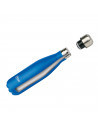 Botella termo con 350 ml de capacidad de color azul y 23 cm de alto. Termo para bebidas con 350 ml de capacidad y 23 cm de alto.