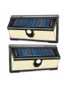 Lámpara luces LED de exterior 35 W, funciona con luz solar, carga automática, función nocturna, fácil instalación, sensor de mov