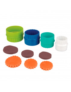 Juego de 4 moldes cortapastas doble filo de 8 , 7 , 6 , 5 cm de diámetro. Pack de 4 moldes cortapastas con 2 acabados y distinto
