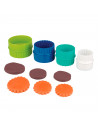 Juego de 4 moldes cortapastas doble filo de 8 , 7 , 6 , 5 cm de diámetro. Pack de 4 moldes cortapastas con 2 acabados y distinto