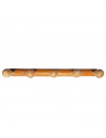 Tradineur - Perchero de madera 5 pomos para pared, soporte clásico de abrigos, sombreros para recibidor, dormitorio, 5 x 55 x 10