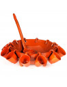 Tradineur - Juego de queimada de barro con tapa 12 tazas y cucharón, artesanía gallega tradicional, fabricado a mano, marrón, id