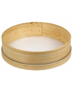 Tradineur - Tamiz de madera, malla fina, diseño tradicional, adecuado para tamizar harina, azúcar, trigo, arena, colador para re