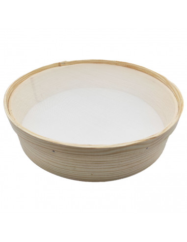 Tradineur - Tamiz de madera con malla fina, diseño tradicional, adecuado para tamizar harina, azúcar, trigo, arena, colador para