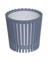 Tradineur - Maceta de plástico a rayas redonda con recipiente interior, macetero para plantas, flores, jardín, balcón, 19 x 19,5