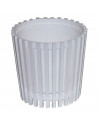 Tradineur - Maceta de plástico a rayas redonda con recipiente interior, macetero para plantas, flores, jardín, balcón, 19 x 19,5