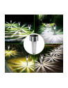 Tradineur - Antorcha de jardín de acero inoxidable, luz solar, lámpara solar recargable para césped, patio, paseos, decoración e