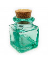 Tradineur - Bote de vidrio cuadrado, frasco, tarro con tapón de corcho, reutilizable, rellenable, ungüentos, condimentos, aceite