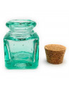 Tradineur - Bote de vidrio cuadrado, frasco, tarro con tapón de corcho, reutilizable, rellenable, ungüentos, condimentos, aceite