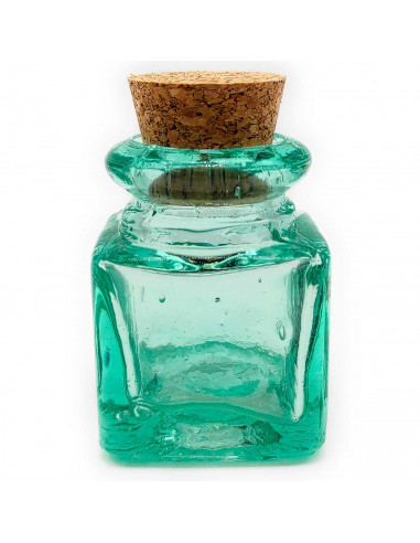 Tradineur - Bote de vidrio cuadrado, frasco, tarro con tapón de corcho, reutilizable, rellenable, ungüentos, condimentos, aceite