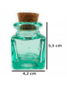 Tradineur - Bote de vidrio cuadrado, frasco, tarro con tapón de corcho, reutilizable, rellenable, ungüentos, condimentos, aceite