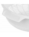 Tradineur - Escurreverduras de plástico, colador con asas, cesta de drenaje de frutas, verduras, pasta, cocina (Blanco, Ø 27 cm)
