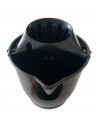 Tradineur - Cubo con escurridor y asa, plástico, cubo para fregar, escurridor por presión, limpieza del hogar (Negro, 13 litros,