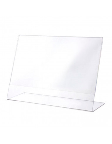 Tradineur - Portafotos, soporte para fotos de plástico transparente, sobremesa, marco para fotografías, oficinas, hogar (Horizon