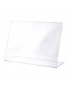 Tradineur - Portafotos, soporte para fotos de plástico transparente, sobremesa, marco para fotografías, oficinas, hogar (Horizon