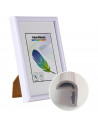 Tradineur - Portafotos, marco, soporte de sobremesa de pvc para fotografías, oficinas, negocios, decoración del hogar, blanco, 1