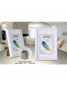 Tradineur - Portafotos, marco, soporte de sobremesa de pvc para fotografías, oficinas, negocios, decoración del hogar, blanco, 1