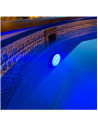 Tradineur - Lámpara led para piscina, luces multicolor, resistente al agua incluye adaptadores para válvulas. 10 x 16,5 x 16,5 c